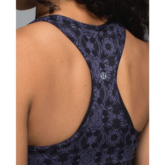 LULULEMON Cool Racerback Sz 4 Mini Prisma Nightfall Black Grape - Picture 4 of 9